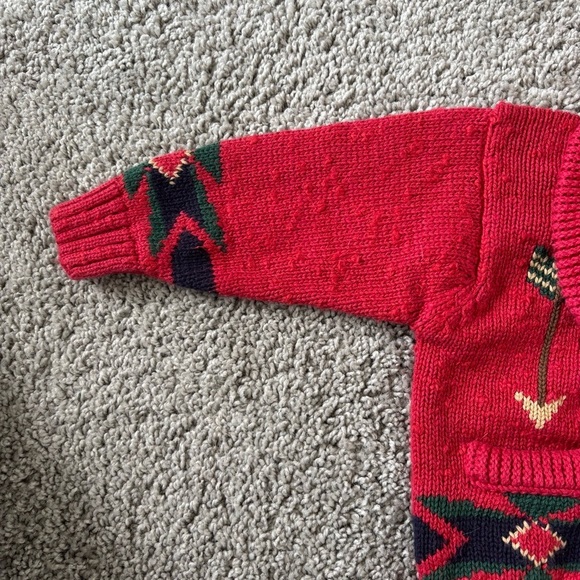 Vintage Ralph Lauren Baby Equestrian Horse Western Cardigan Sweater 3-12 Months - Picture 3 of 5